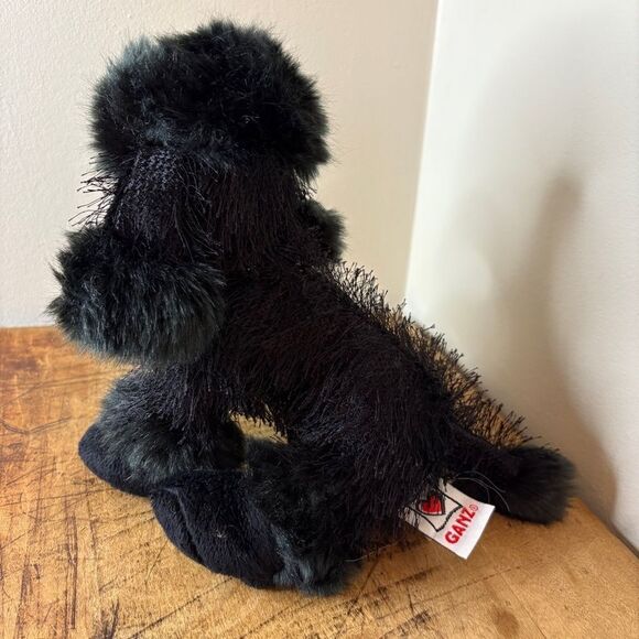 GANZ Black Poodle Puppy Dog Stuffed Animal Plush Toy 9" Great Preused condition - Picture 5 of 9